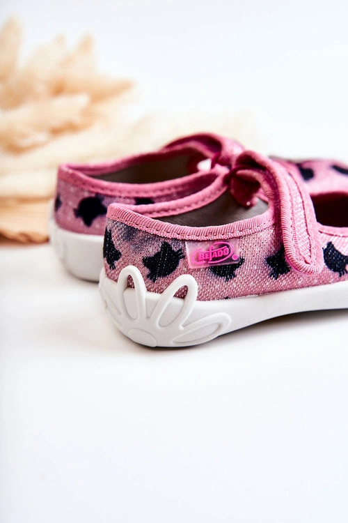 Dziecięce Papcie Baleriny Befado Z Kokardą 114X480 Różowe
