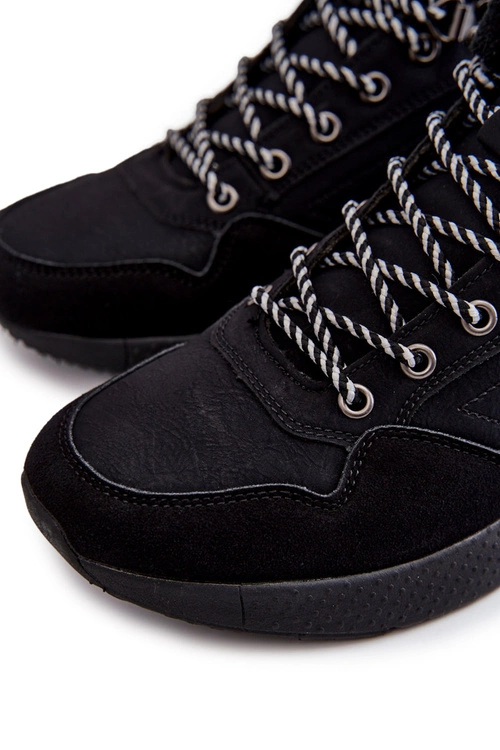 Męskie Botki Buty Trekkingowe Ocieplane Lee Cooper LCJ-22-31-1457 Czarne