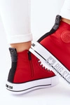Wysokie Trampki Na Platformie Big Star II274018 Czerwone