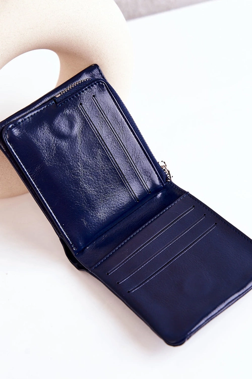 Mały Portfel Na Magnes Granatowy Damaris