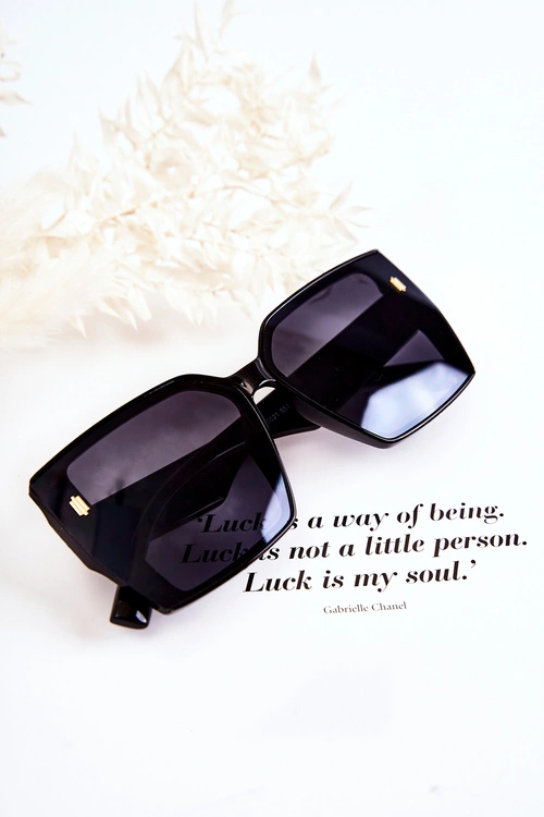 Okulary Przeciwsłoneczne Kwadratowe Gładkie V110021 Czarne