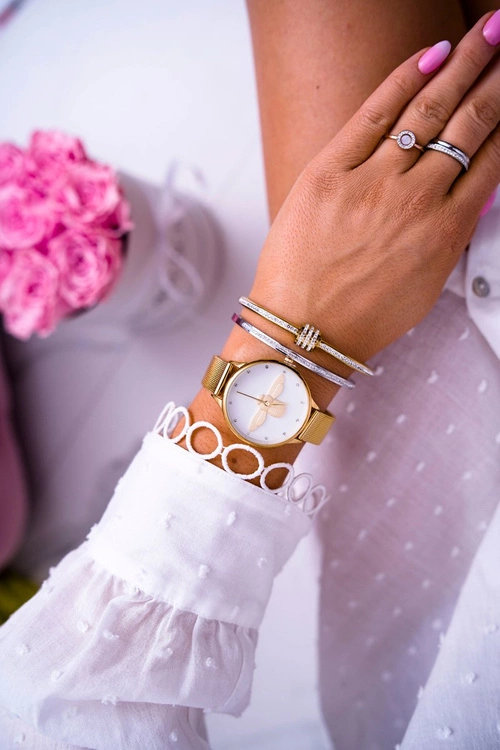 Damski Zegarek Michael John Złoty Murien