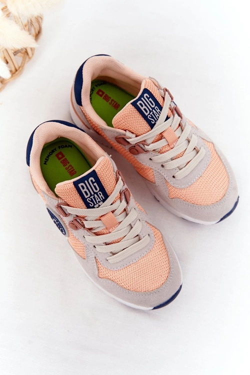 Dziecięce Sportowe Buty Memory Foam Big Star HH374180 Pomarańczowe