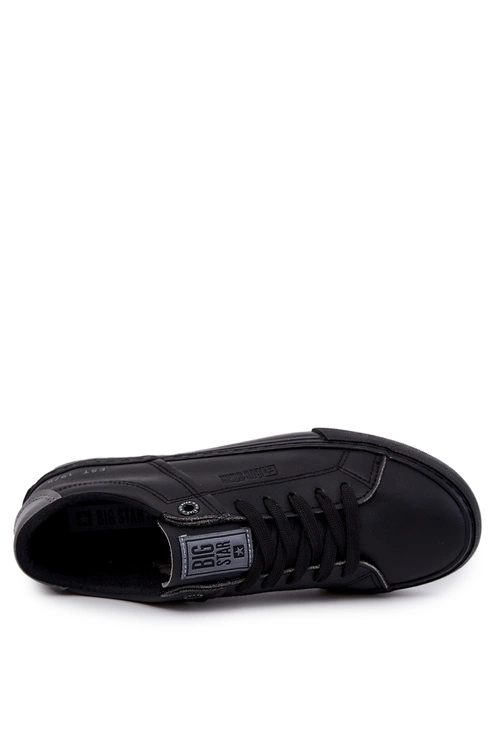 Skórzane Męskie Tenisówki Big Star JJ174108 Czarne