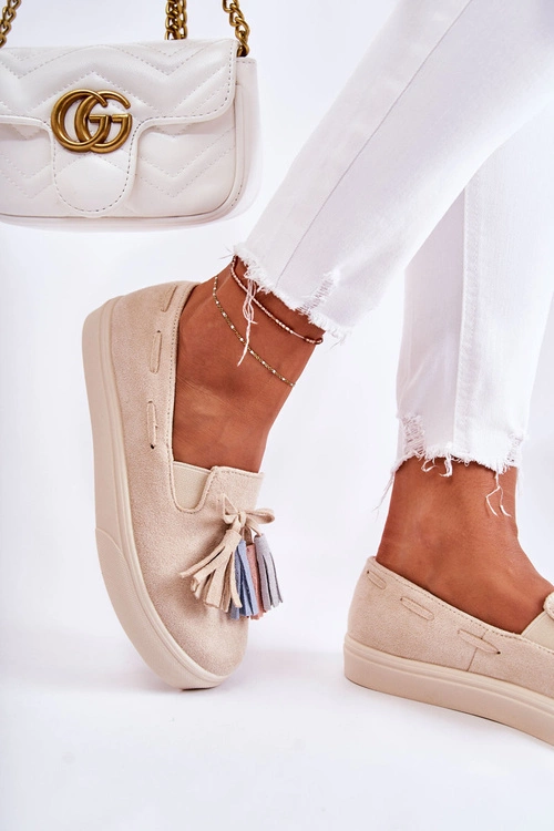 Damskie Tenisówki Trampki Slip-On Beżowe Venira