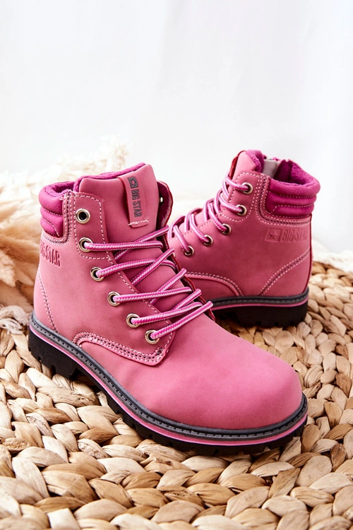 Trapery Botki Dziecięce Big Star BB374124BS Różowe