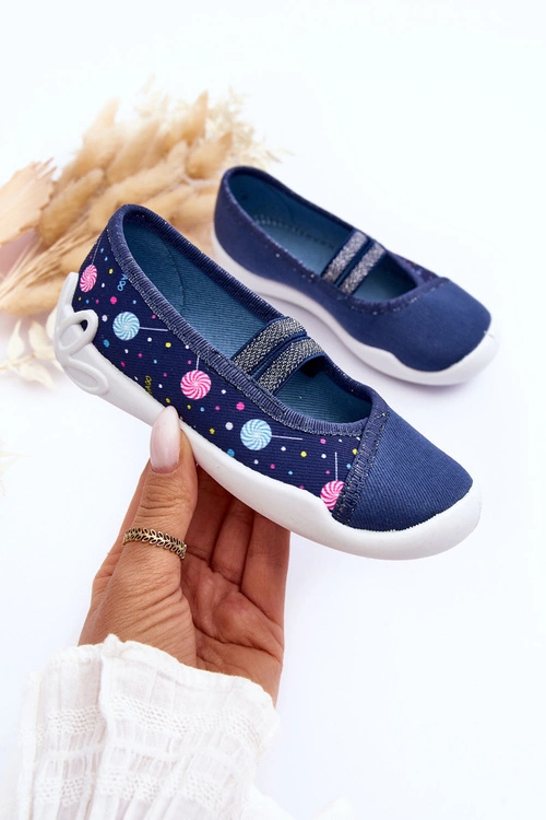 Papcie Baleriny Befado 116X316 Granatowe