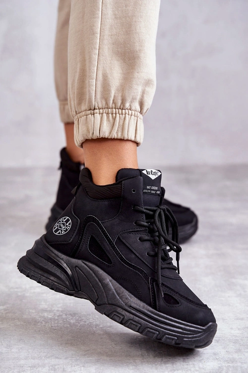 Trapery na platformie Lee Cooper LCJ-22-44-1353L Czarne