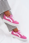 Sneakersy Damskie Na Platformie Fuksja Tellnira
