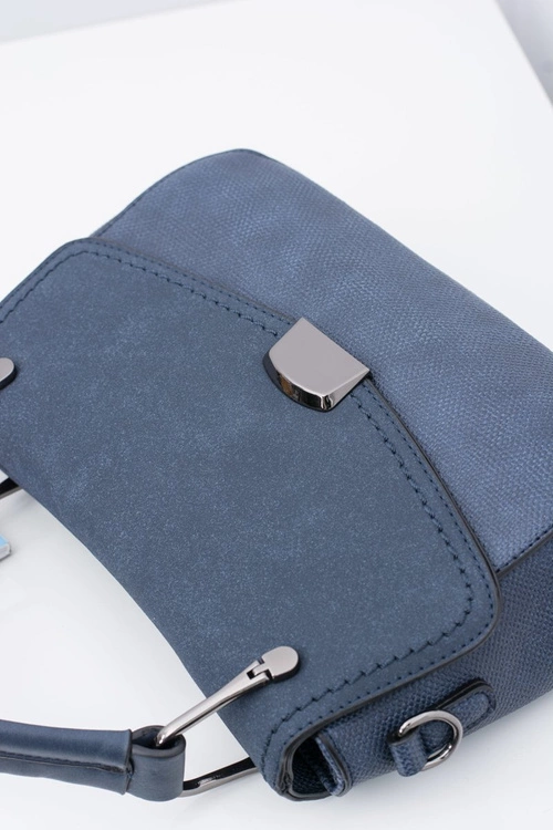 Granatowa Torebka Damska Kuferek