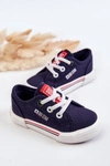 Dziecięce Niskie Trampki Big Star JJ374168 Granatowe