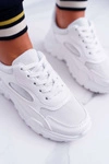 Sportowe Damskie Buty Gruba Podeszwa Białe HighStep