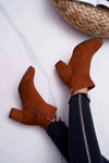 Botki Damskie Na Obcasie Sergio Leone Camel BT522
