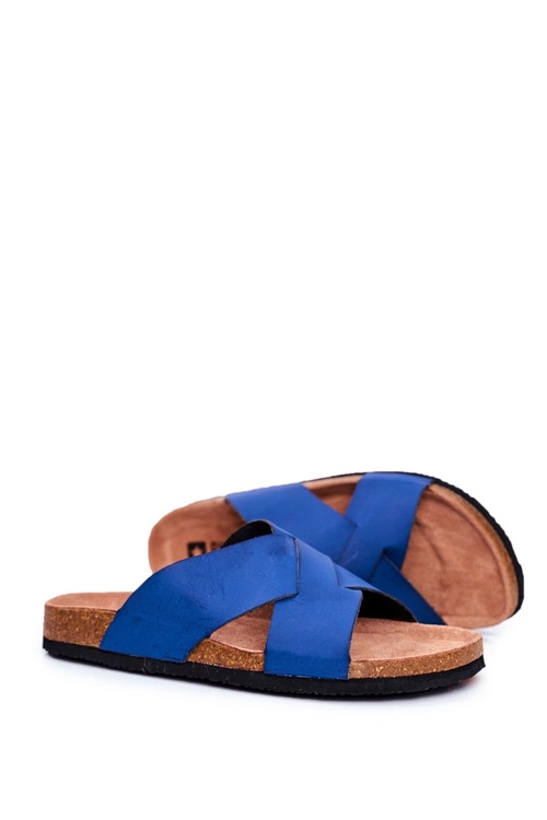 Klapki Męskie Big Star Granatowe DD174602