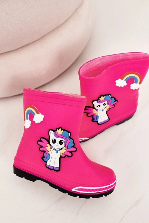 Dziecięce Kalosze Z Kucykiem Fuksja