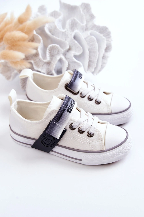Dziecięce Niskie Trampki BIG STAR JJ374070 Białe