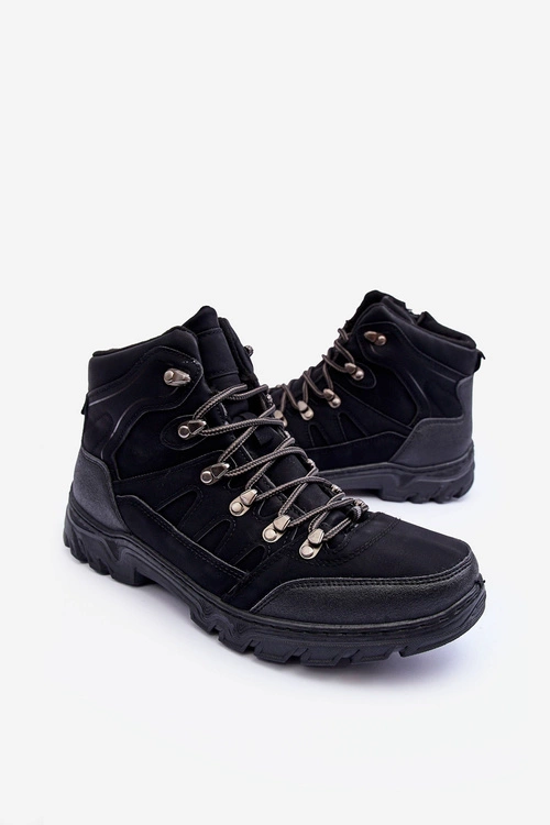 Męskie Buty Trekkingowe Ocieplane Czarne Cowder