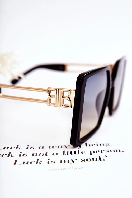 Kwadratowe Okulary Przeciwsłoneczne V130042 Czarne