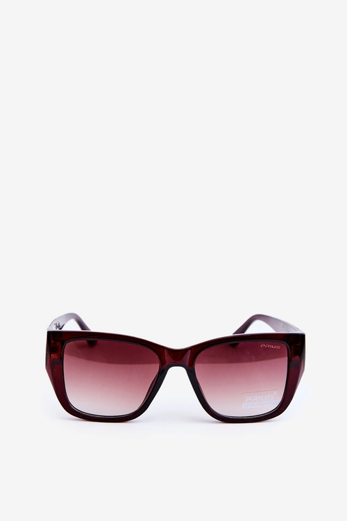 Damskie Okulary Przeciwsłoneczne Z Ozdobnymi Detalami UV400 Brązowe