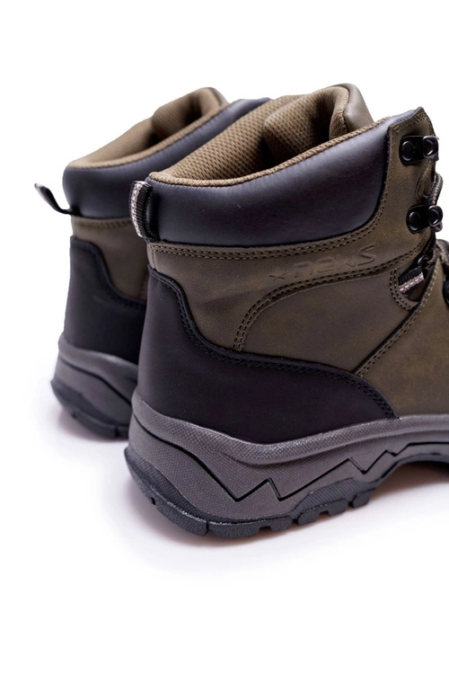 Buty Trekkingowe Męskie Ocieplane Khaki Derex