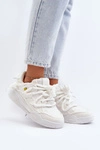 Damskie Sneakersy Z Grubym Sznurowaniem Białe Miatora