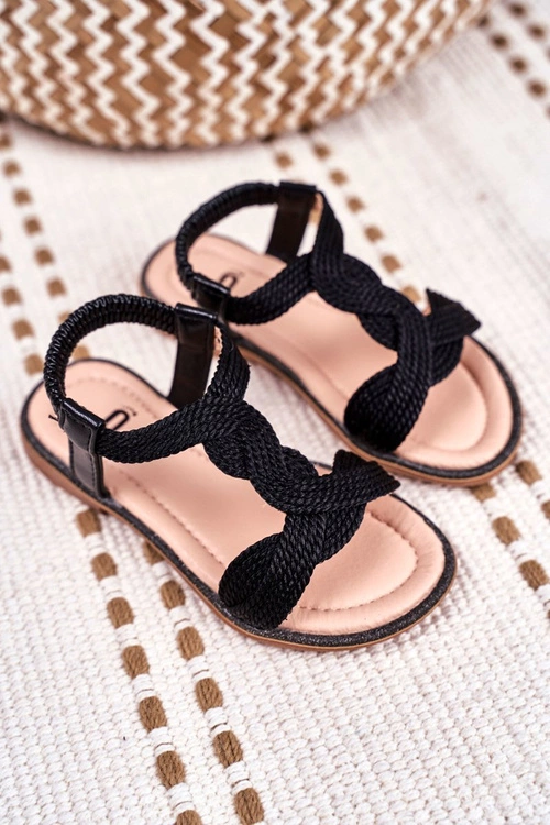 Dziecięce Sandały Czarne Lamado