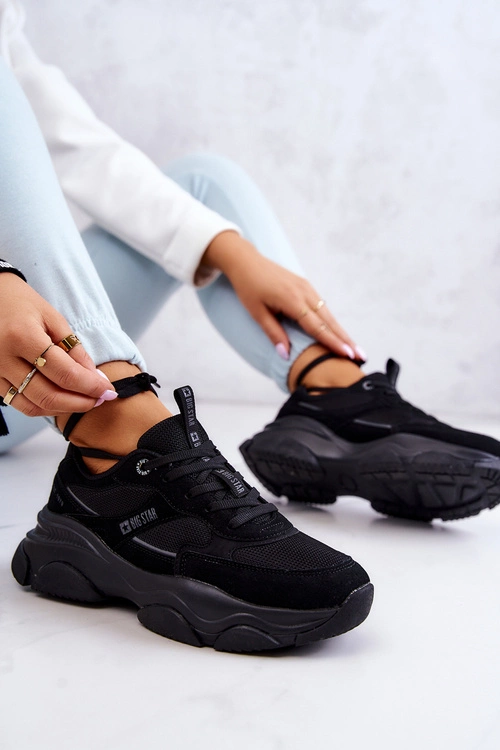 Damskie Sneakersy Buty Sportowe Big Star JJ274578 Czarne