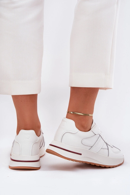 Skórzane Damskie Buty Sportowe Sneakersy Daniel Lopez Just Dare SS2D4042 Białe