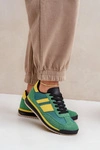Niskie Sneakersy Trampki Damskie Zielone Sellira