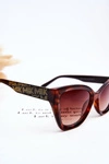 Damskie Okulary Przeciwsłoneczne Z Napisami M2404 Marmurkowe Czarno-Brązowe