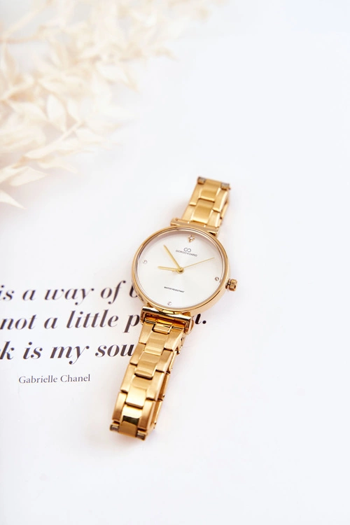 Damski Wodoodporny Zegarek Stalowy Giorgio & Dario Złoty