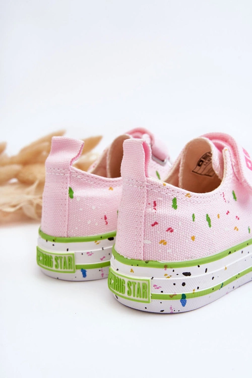 Dziecięce Trampki Na Rzep Big Star LL374064 Różowe