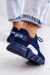Damskie Buty Sportowe Memory Foam Big Star JJ274274 Granatowe