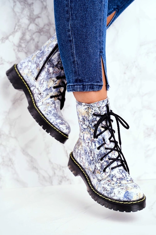 Damskie Botki Glany Workery Maciejka Wielokolorowe 01609-39/00-6