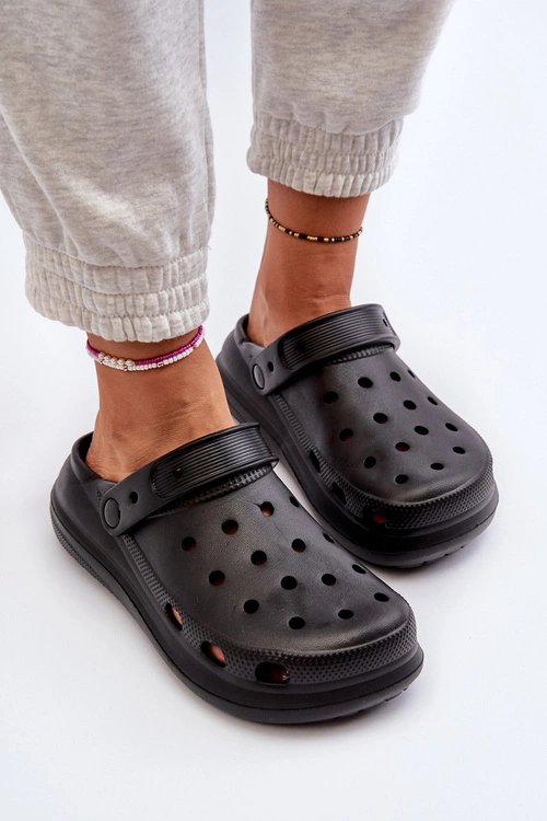 Damskie Piankowe Klapki Czarne Ilariana