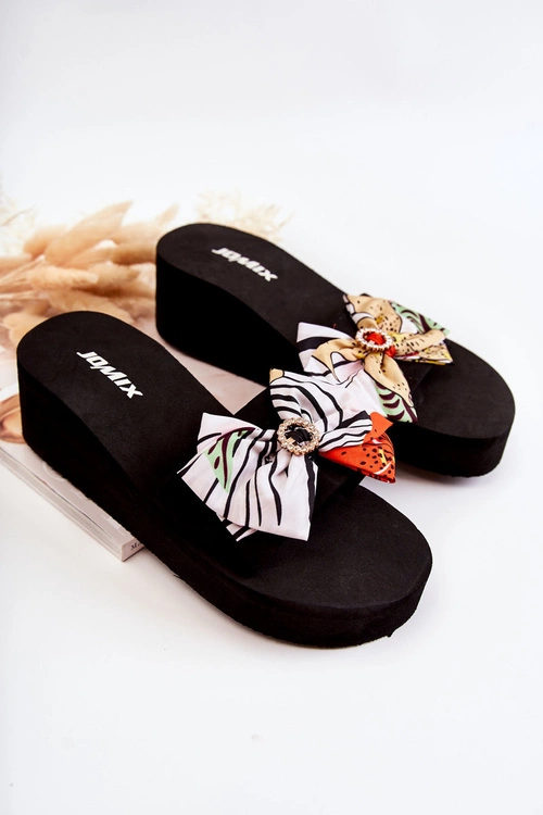 Damskie Piankowe Klapki Na Koturnie Białe Silana