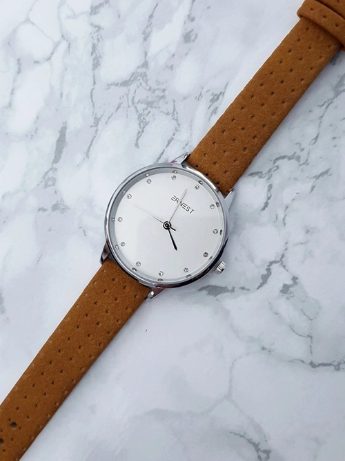 Damski Zegarek Ernest Ethienne Brązowy