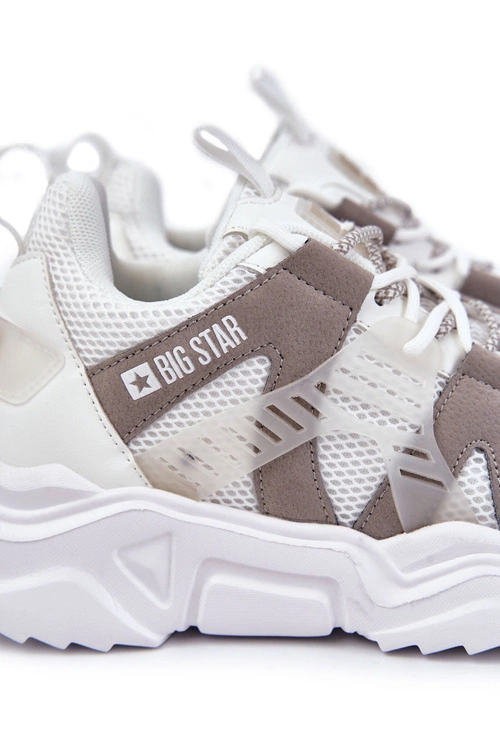 Lekkie Męskie Sportowe Buty Big Star KK174055 Białe