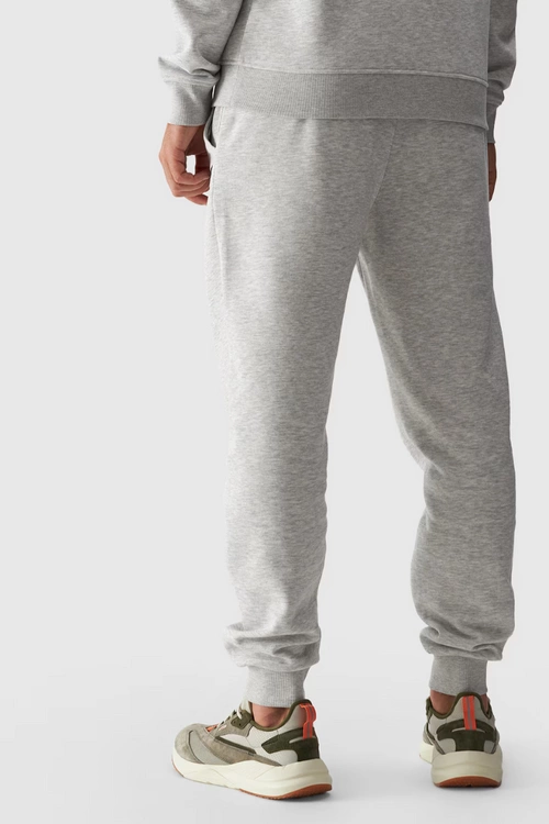 Męskie Spodnie Dresowe Joggery 4FWMM00TTROM0942-27M Szary Melanż