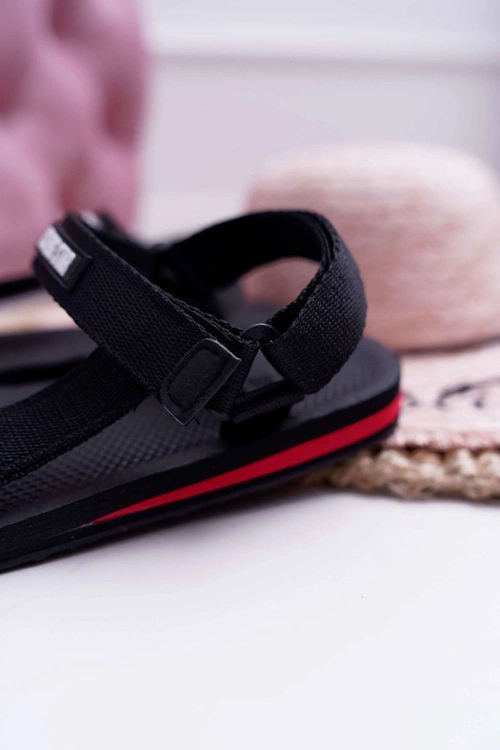 Sandały Damskie Big Star Na Rzepy Czarne DD274A282