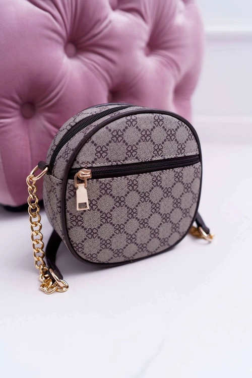 Torebka Kuferek Okrągły Kawowa