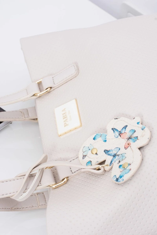 Torebka Damska Beżowa Shopper Bag do Ręki