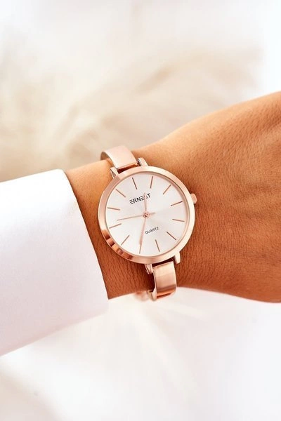Zegarek Na Bransolecie ERNEST Różowe Złoto
