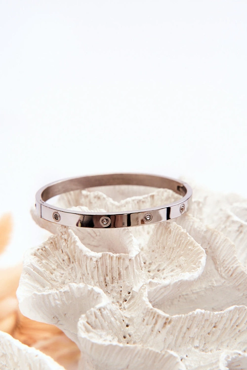 Bransoletka Stalowa Z Cyrkoniami Srebrna Lauren