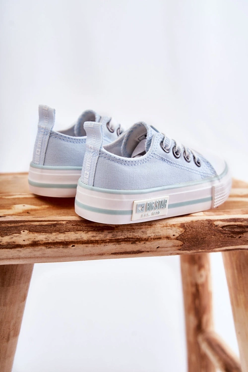 Dziecięce Materiałowe Trampki BIG STAR KK374073 Niebieskie