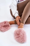 Damskie Futrzane Papcie Różowe Sheryl