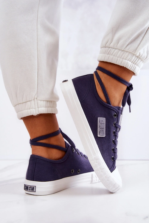Klasyczne Damskie Trampki BIG STAR JJ274494 Granatowe