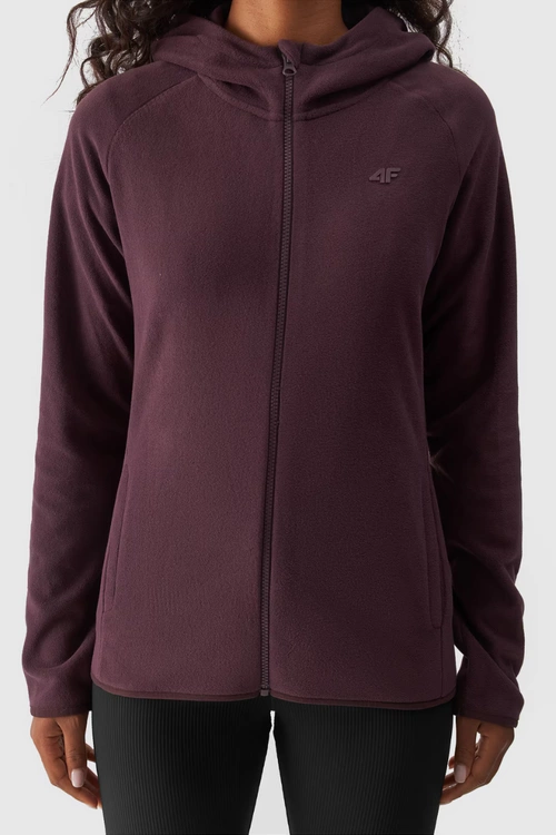 Polar Z Kapturem Regular Damski 4F 4FWMM00TFLEF291-50S Fioletowy
