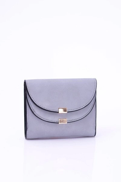 Mały Damski Szaro-niebieskiPortfel Portmonetka