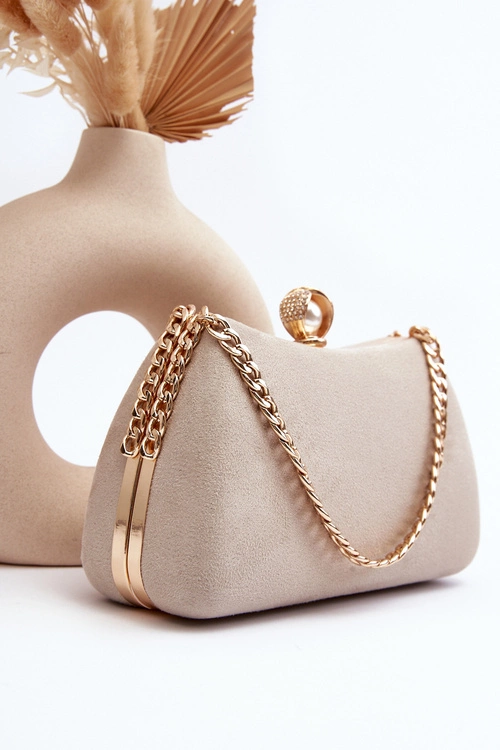 Torebka Wizytowa Kopertówka Nadrei Beżowa